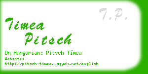 timea pitsch business card